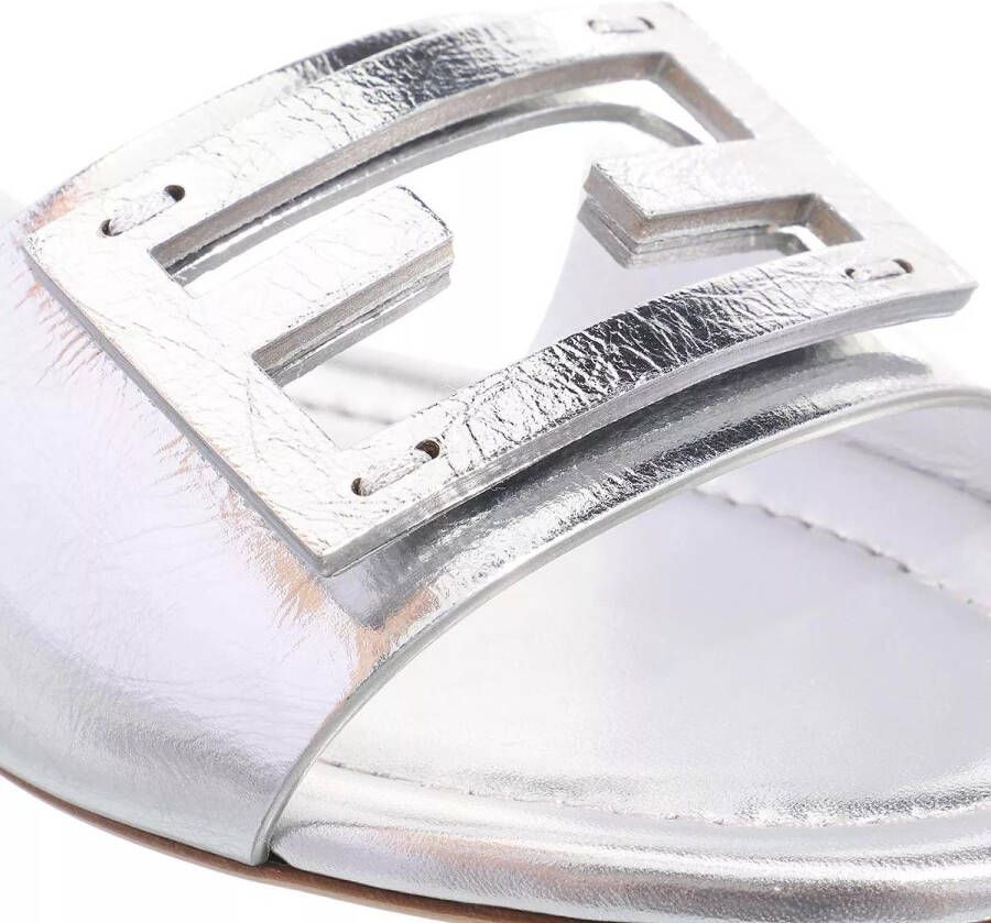 Fendi Sandalen Slides in silver