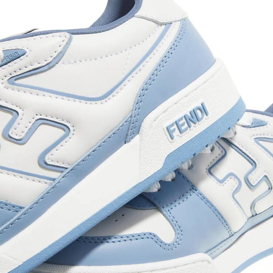 Fendi Sneakers Lace Up Leather Sneakers in blauw