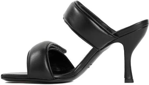 Gia Borghini Sandalen Black Leather Perni Sandals in zwart