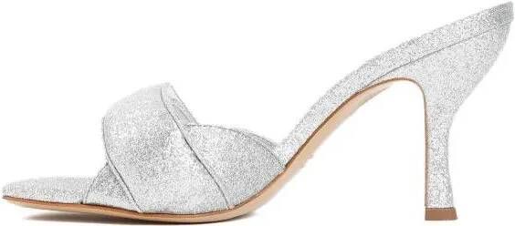 Gia Borghini Sandalen Silver Glitter Alodie Sandals in zilver