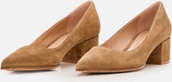 Gianvito Rossi Hoge hakken 45Mm Suede Piper Pump in bruin