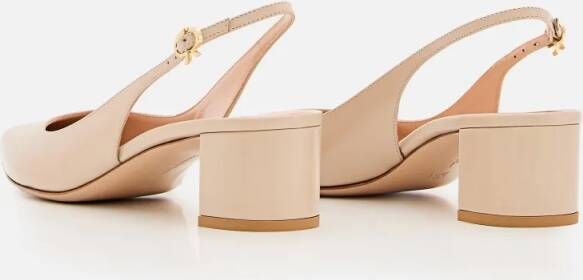 Gianvito Rossi Hoge hakken Tokio Piper Slingback 45 Shoes in beige