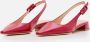 Gianvito Rossi Tokio Leather Sling-Back in rood - Thumbnail 1