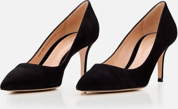 Gianvito Rossi Hoge hakken 70Mm Gianvito Suede Pump in zwart