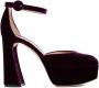 Gianvito Rossi Sandalen Purple Velvet Platform Sandals in paars - Thumbnail 1