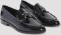 Giorgio Armani Loafers & ballerina schoenen Black Calf Leather Driver Loafer in zwart - Thumbnail 1