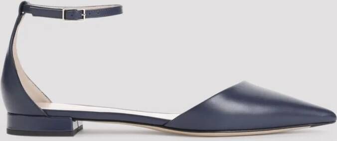 Giorgio Armani Loafers Midnight Blue Calf Leather Ballerina in blauw