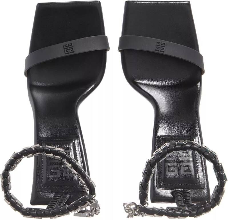 Givenchy Sandalen G Woven Braided Chain Heel Sandal in zwart