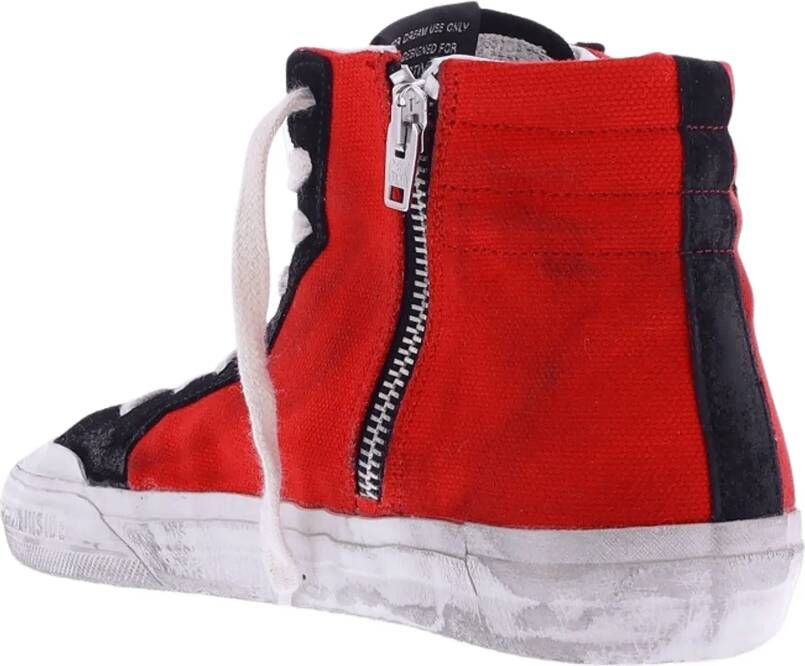 Golden Goose Low-Top Sneakers Dames Slide Sneaker Rood Zwart in rood