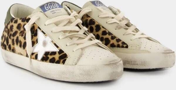 Golden Goose Low-Top Sneakers Super Star Sneakers Leather Printed in bruin