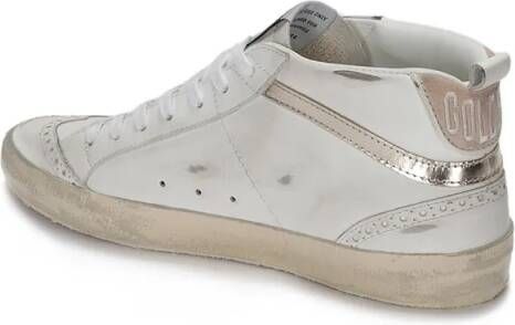 Golden Goose Low-Top Sneakers White Leather Suede Blend Mid Star Sneakers in wit