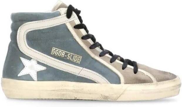 Golden Goose Low-Top Sneakers Blue Hightop Suede Leather Sneakers in blauw