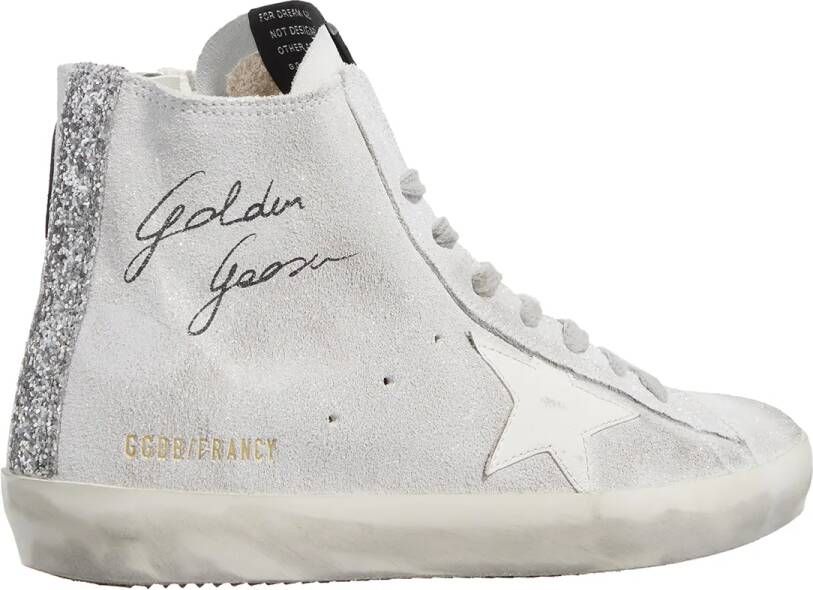 Golden Goose Sneakers Star Glitter List in grijs