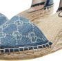 Gucci Espadrilles Women's GG Platform Espadrille in blauw - Thumbnail 1