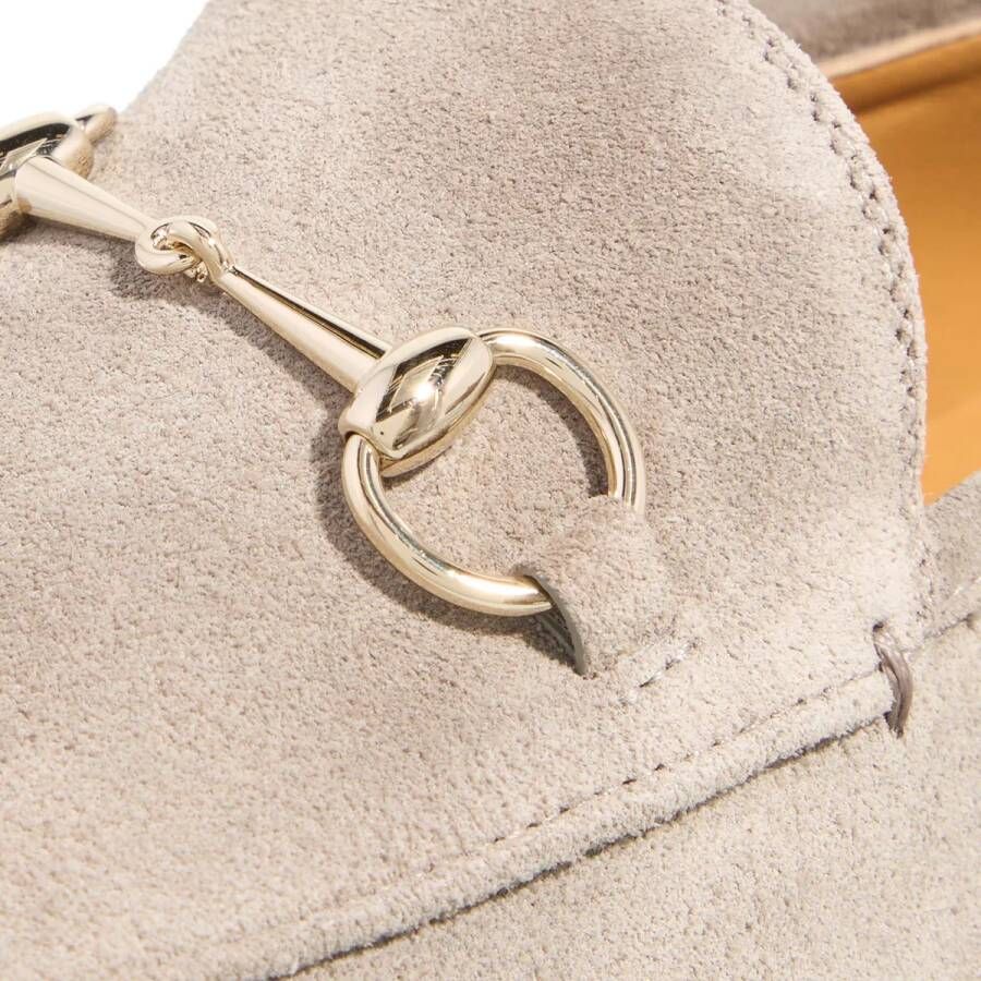 Gucci Loafers Horsebit Suede Loafers in taupe