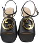 Gucci Sandalen Sandalo con tacco Blondie nero in zwart - Thumbnail 1