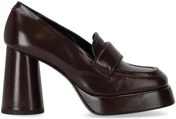 Halmanera Pumps & high heels Glaze Dark Brown Heeled Loafer in bruin