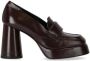 Halmanera Pumps & high heels Glaze Dark Brown Heeled Loafer in bruin - Thumbnail 2