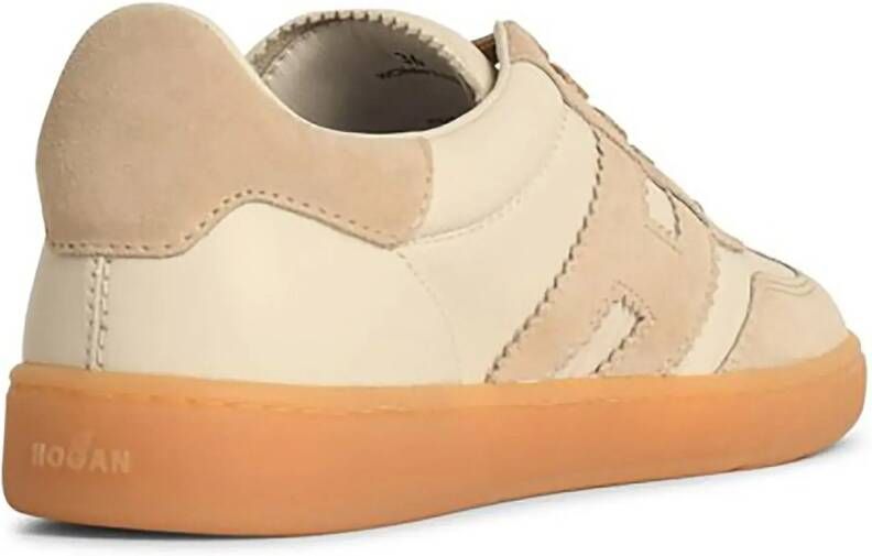 Hogan Low-Top Sneakers 'Cool' Beige Leather Sneakers in beige