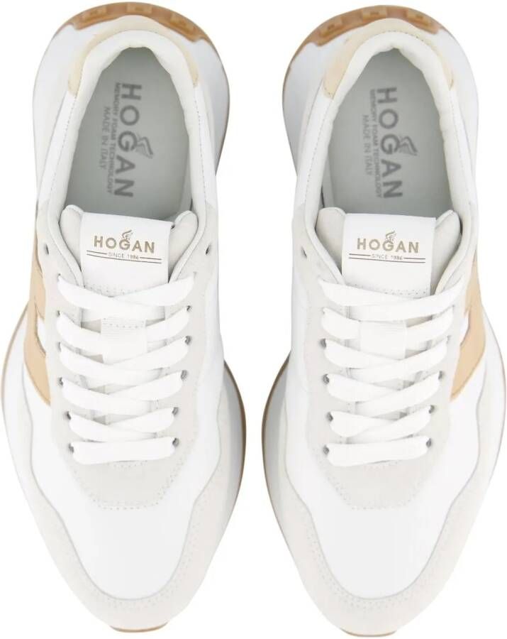 Hogan Low-Top Sneakers Dames H641 Sneaker Beige Nude in wit