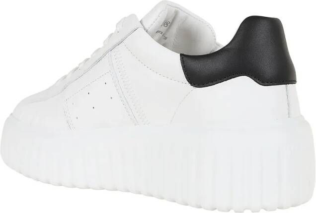 Hogan Low-Top Sneakers H-Stripes Smooth Leather Sneakers in wit