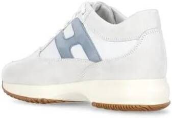 Hogan Sneakers Ivory Smooth And Suede Leather Sneakerd in wit