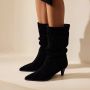 Isabel Bernard Boots Vendôme Margot Black Suede Boots IB in zwart - Thumbnail 2