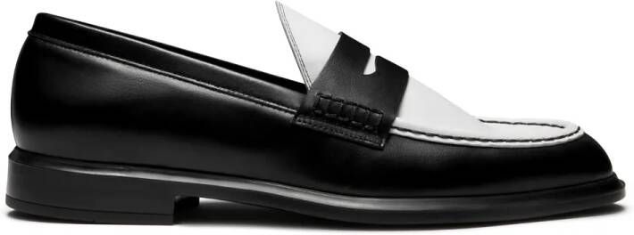 Isabel Bernard Loafers & ballerina schoenen Vendôme Blandine Black and White Calfskin Leather in zwart