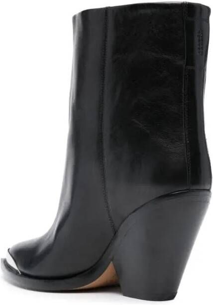 Isabel marant Boots 95Mm Leather Boots in zwart