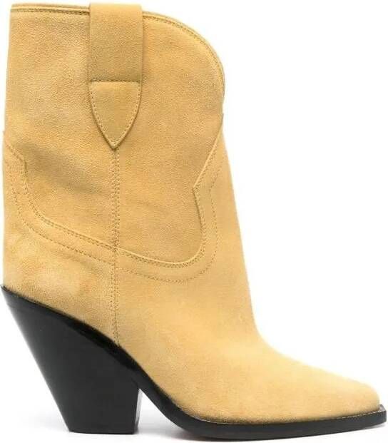 Isabel marant Boots & laarzen Yellow Suede Leyane Ankle Boots in geel