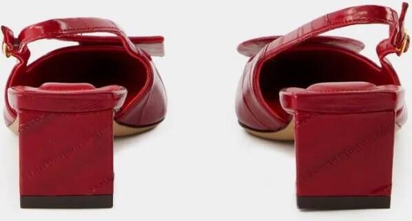 Jacquemus Hoge hakken Les Slingbacks Duelo B Pumps Leather in rood