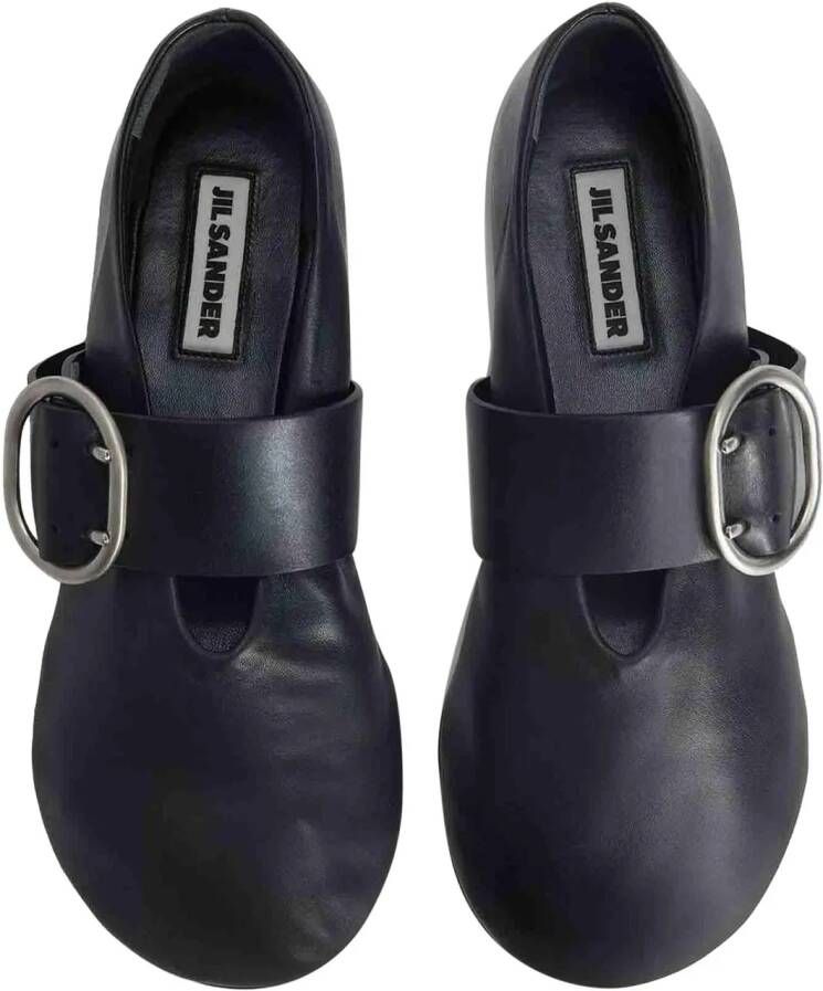 Jil Sander Ballerinas Smooth Leather Ballerinas in zwart