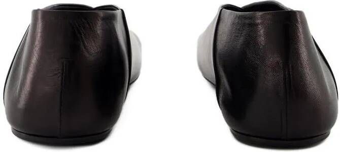 Jil Sander Loafers & ballerina schoenen Ballerinas Leather Black in zwart