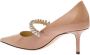 Jimmy Choo Pumps & high heels Bing' Pink Pumps With Crystal Embellishment In Pat in beige - Thumbnail 2