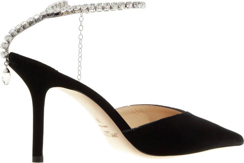 Jimmy Choo Pumps & high heels Crystal Chain Velvet Pumps in zwart