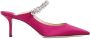 Jimmy Choo Slippers & Mules Pink Boysenberry Satin Bing 65 Mules in roze - Thumbnail 2