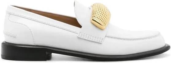 J.W.Anderson Loafers & ballerina schoenen White Hardware-Detail Loafers in wit