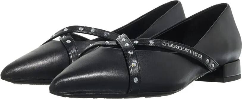 Karl Lagerfeld Ballerinas Kerrie Krosstrap Studs in zwart