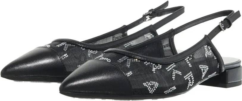 Karl Lagerfeld Ballerinas Kerrie Rhinestone Sling in zwart