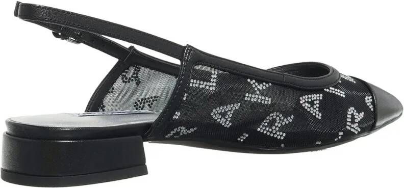 Karl Lagerfeld Ballerinas Kerrie Rhinestone Sling in zwart