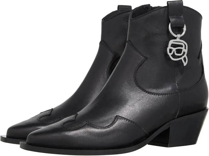 Karl Lagerfeld Enkellaarzen Kansas Nft Zip Boot in zwart