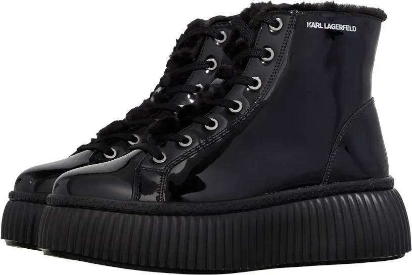 Karl Lagerfeld Sneakers Kreeper Lo Shine Mid Lace in zwart