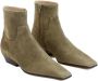 Khaite Boots & laarzen Marfa Classic Flat Khaki Suede Ankle Boots in groen - Thumbnail 1