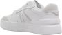 Lacoste Logo Sneaker Mat Leer Label Reliëf White Dames - Thumbnail 5