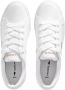 Lacoste Logo Sneakers Mat Leer Zijlabel In reliëf Brede Zool White Dames - Thumbnail 6