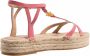 Lauren Ralph Lauren Sandalen Payton Espadrilles Flat in poeder roze - Thumbnail 1