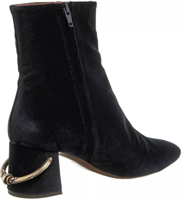 L´Autre Chose Boots & laarzen Ankle Boot Zip Velvet in blauw