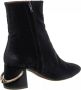 L´Autre Chose Boots & laarzen Ankle Boot Zip Velvet in blauw - Thumbnail 1