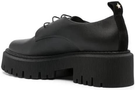 Lorena Antoniazzi Low-Top Sneakers 50Mm Lace-Up Leather Loafers in zwart