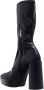 Moschino Dames Love Stretch Leren Laars met Hak en Plateau Black Dames - Thumbnail 2